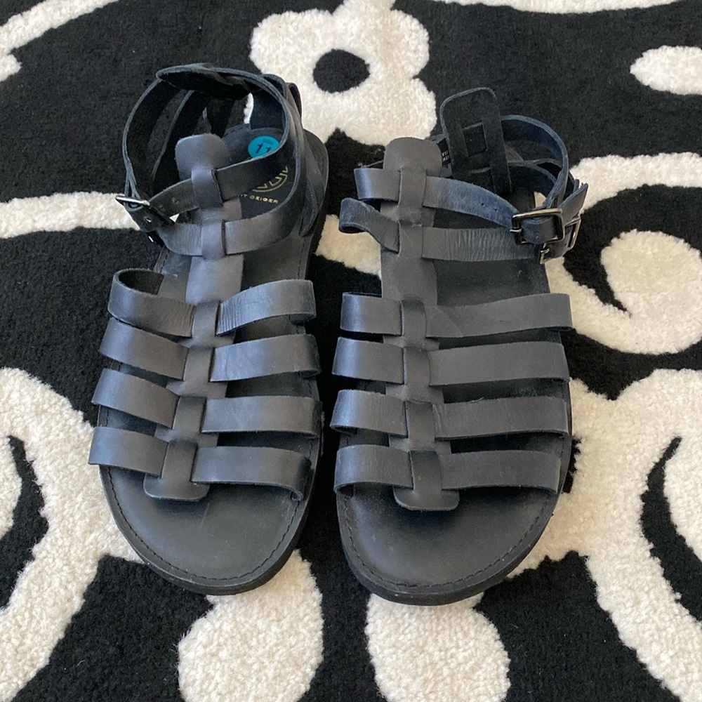 Kurt Geiger Loja Black Gladiator Sandals Sz 11